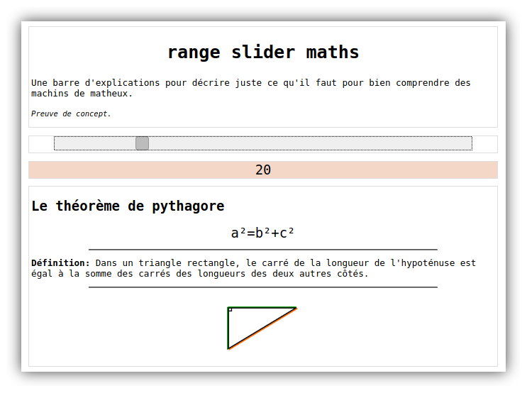 screenshot slider-maths